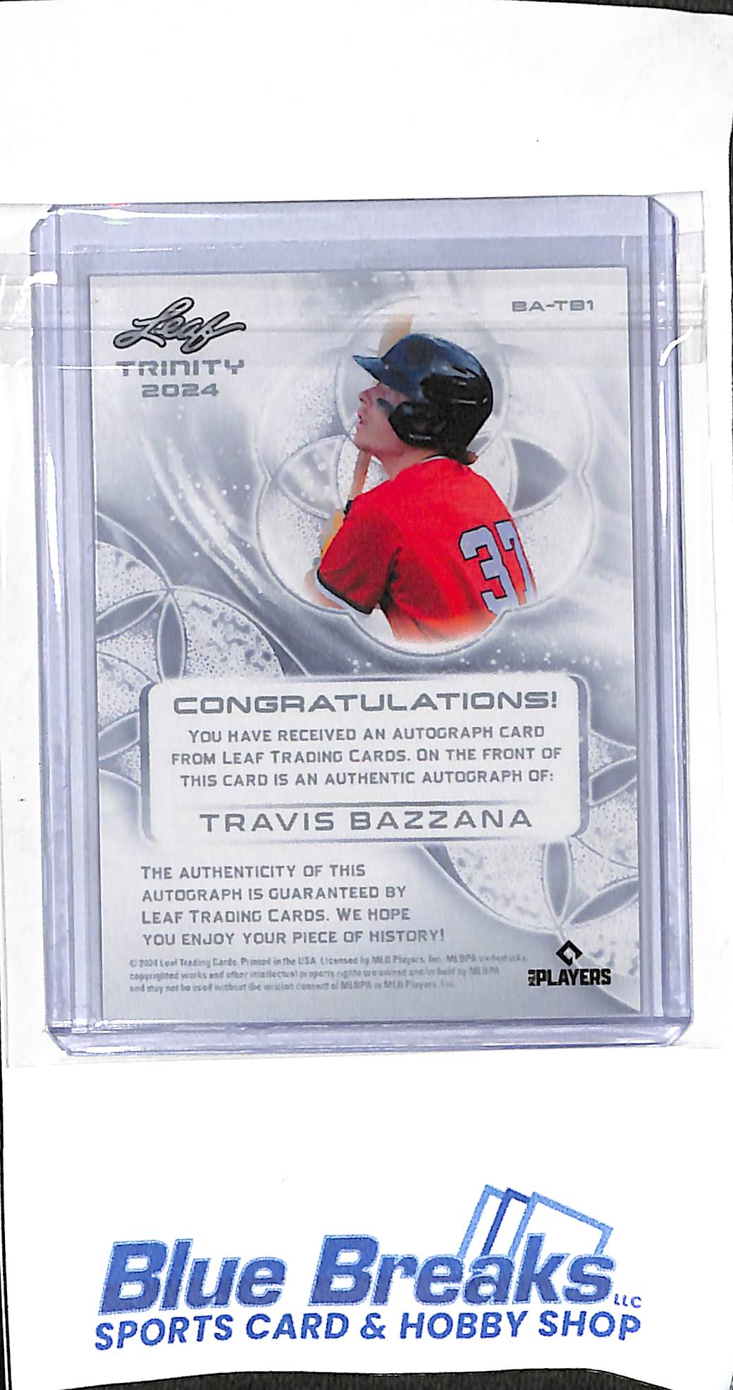 2024 Leaf - Trinity - red - Travis Bazzana - auto - 14/15 - BA-TB1 - baseball - Guardians