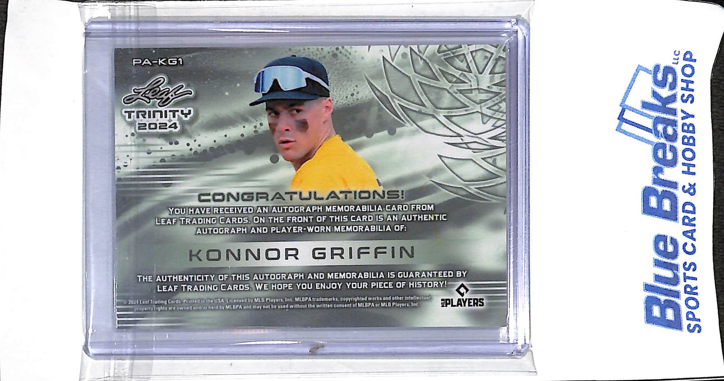 2024 Leaf - Trinity - blue - Konnor Griffin - auto relic - 10/49 - #PA-KG1 - baseball - Pirates