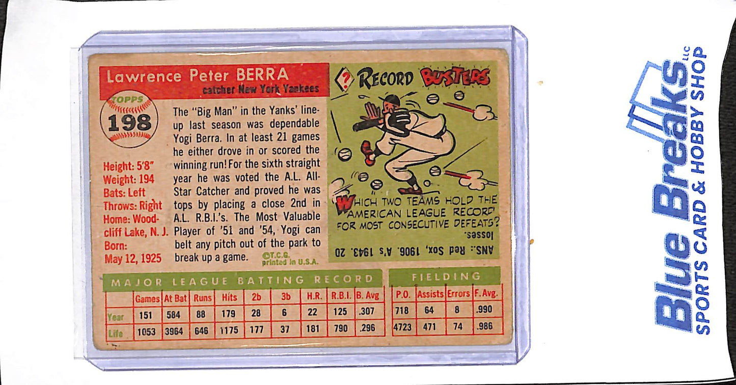 1955 Topps - Yogi Berra - #198 - baseball - Yankees