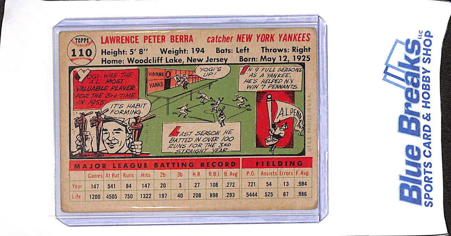 1956 Topps - Yogi Berra - #110 - baseball - Yankees