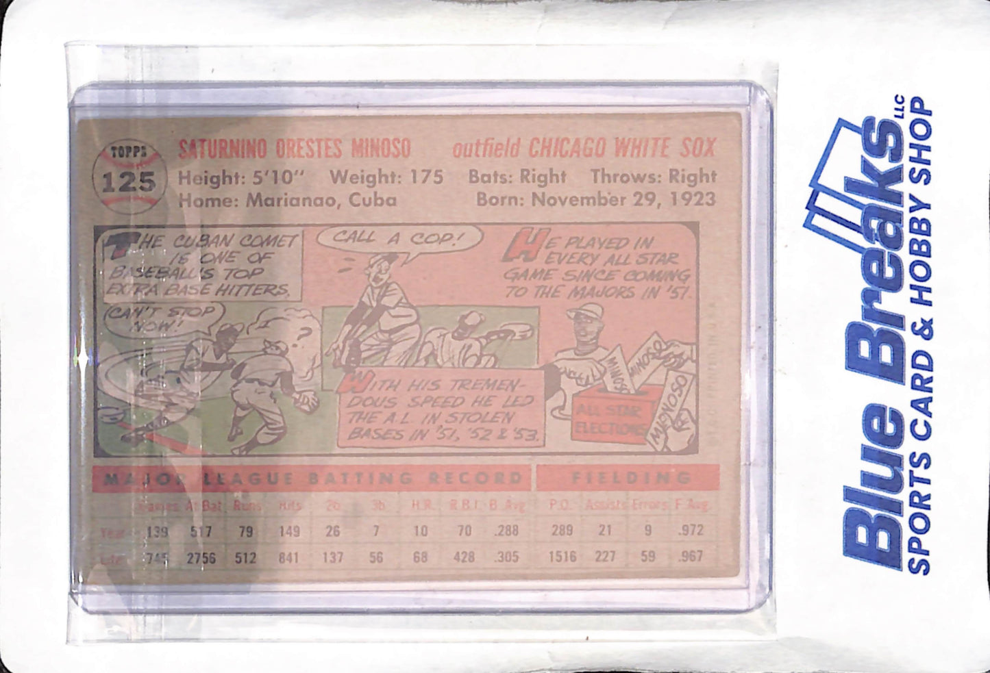 1956 Topps - Minnie Minoso - #125 - baseball - White Sox