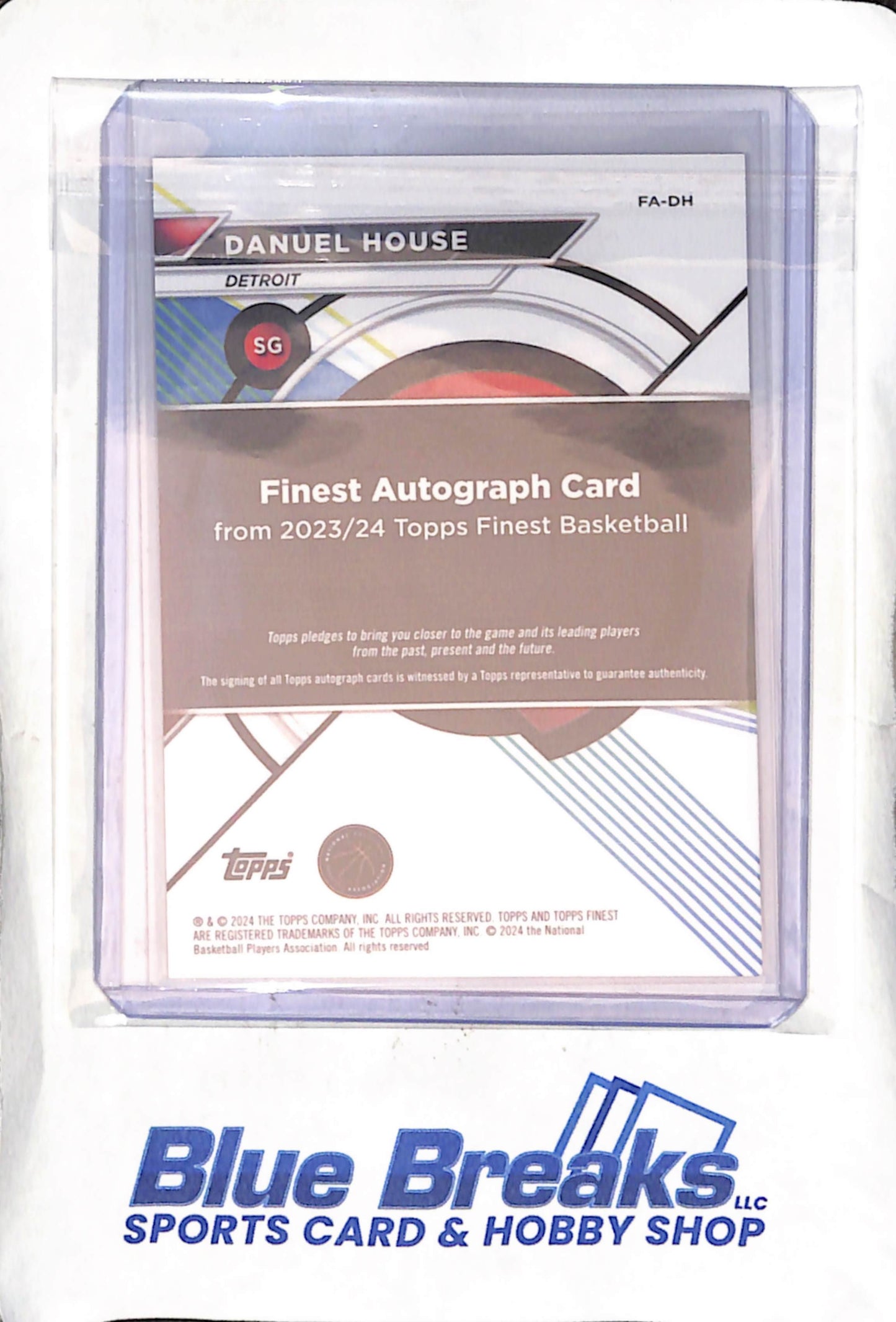 2023-24 Topps - Finest - gold - Danuel House - auto - 42/50 - #FA-DH - basketball - Pistons