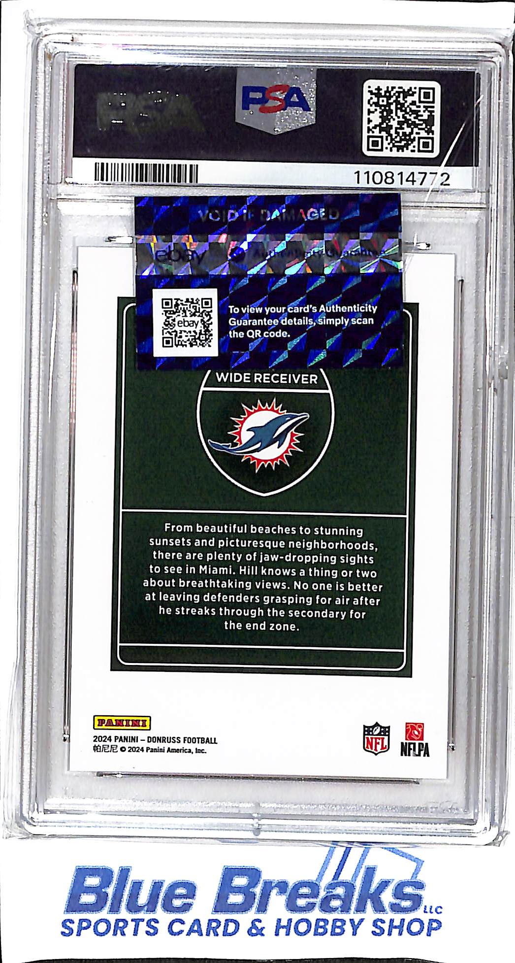2024 Panini - Donruss - Downtown! - Tyreek Hill - #3 - PSA 10 - football - Dolphins - drop