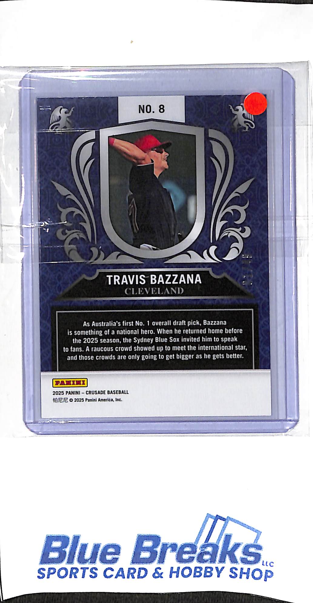 2025 Panini - Crusade - Travis Bazzana - 01/49 - #8 - baseball - Guardians