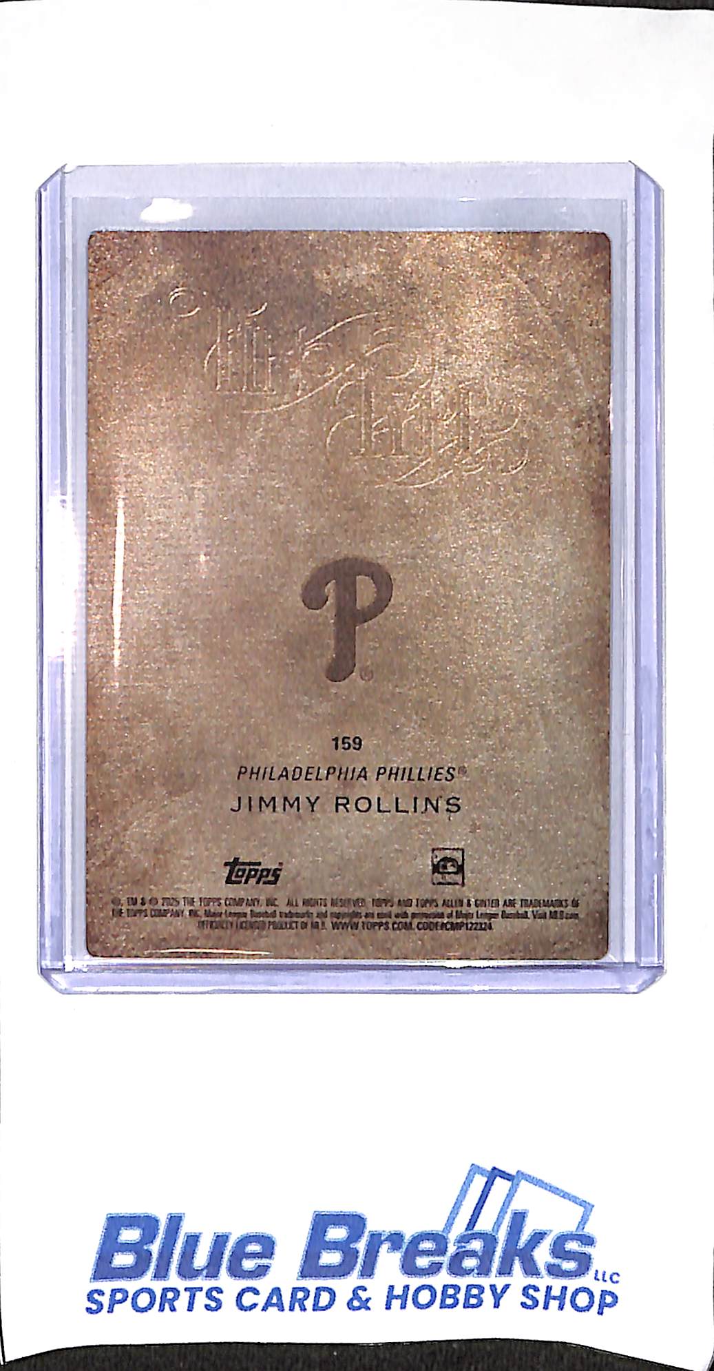 2025 Topps - Allen & Ginter - Tin Type - Jimmy Rollins - #159 - baseball - Phillies