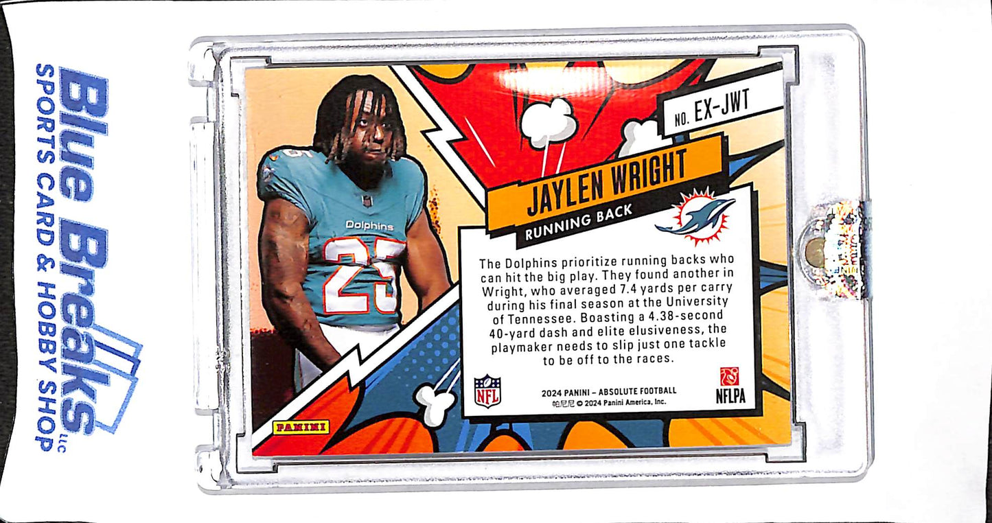 2024 Panini - Absolute - Explosive - Jaylen Wright - #EX-JWT - football - Dolphins