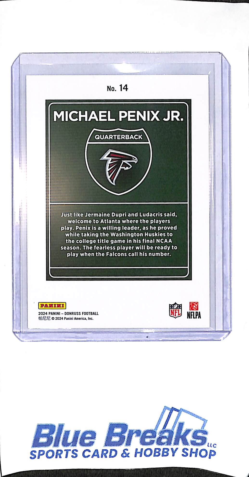 2024 Panini - Donruss - Downtown - Michael Penix Jr - #14 - football - Falcons