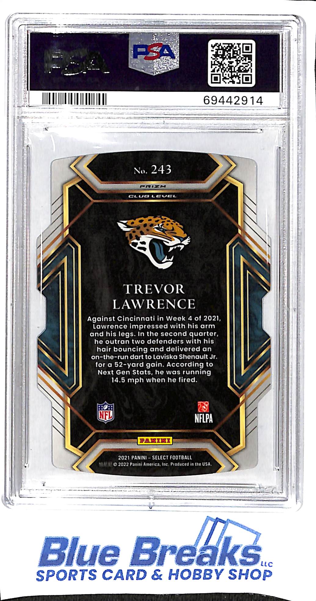 2021 Panini - Select - Die-Cut - Silver Prizm - Trevor Lawrence - RC - #243 - PSA 10 - football - Jaguars