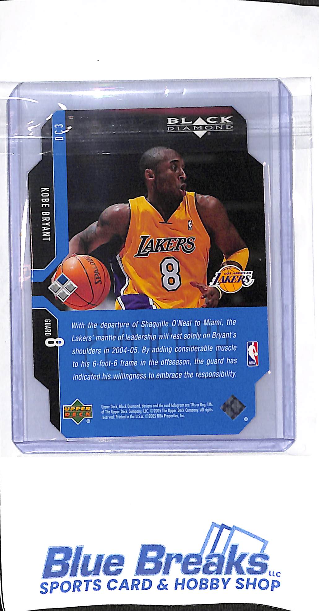 2005 Upper Deck - Black Diamond - Diamond Cut - Kobe Bryant - #DC8 - basketball - Lakers