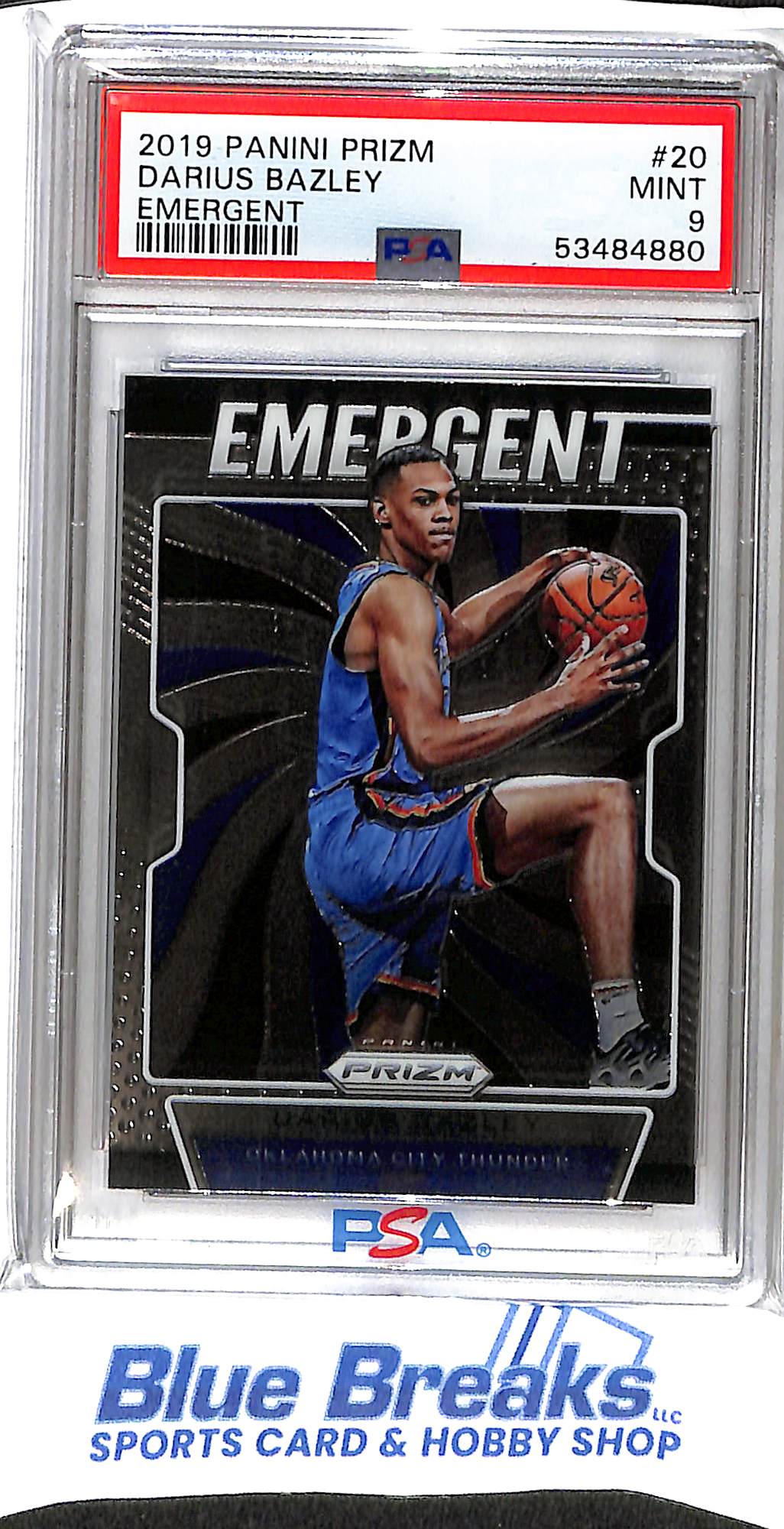 2019 Panini - Prizm - Emergent - Darius Bazley - #20 - PSA 9 - basketball - Thunder