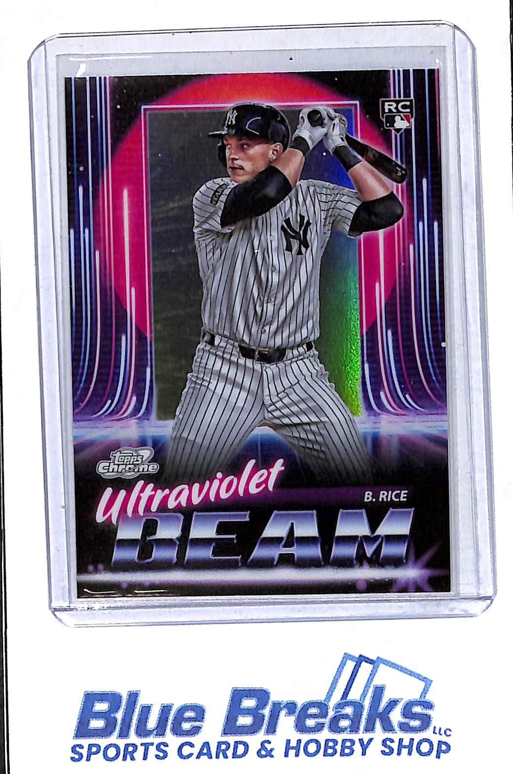 2025 Topps Chrome Cosmic - Ultraviolet Beam - Ben Rice - RC - #UB-12 - baseball - Yankees - drop