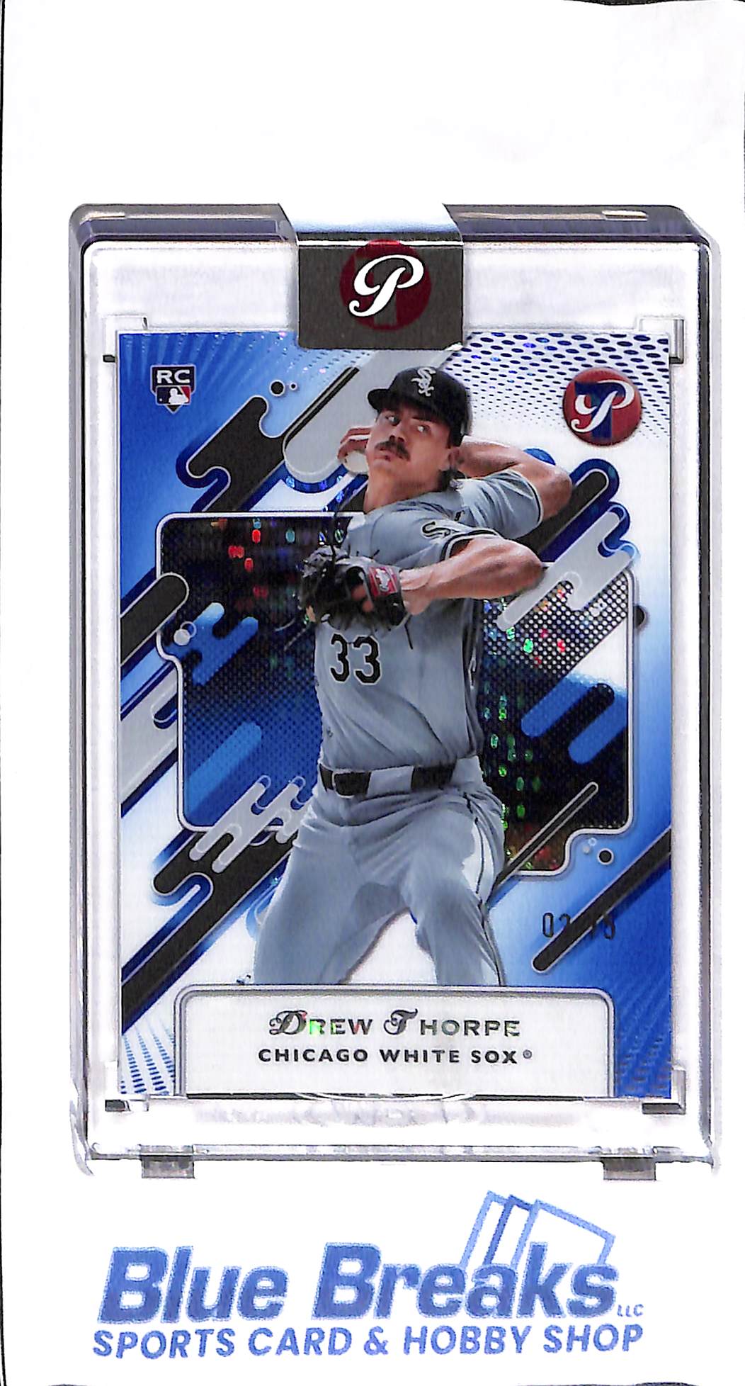 2025 Topps - Pristine - blue refractor - Drew Thorpe - 02/75 - RC - #1 - baseball - White Sox