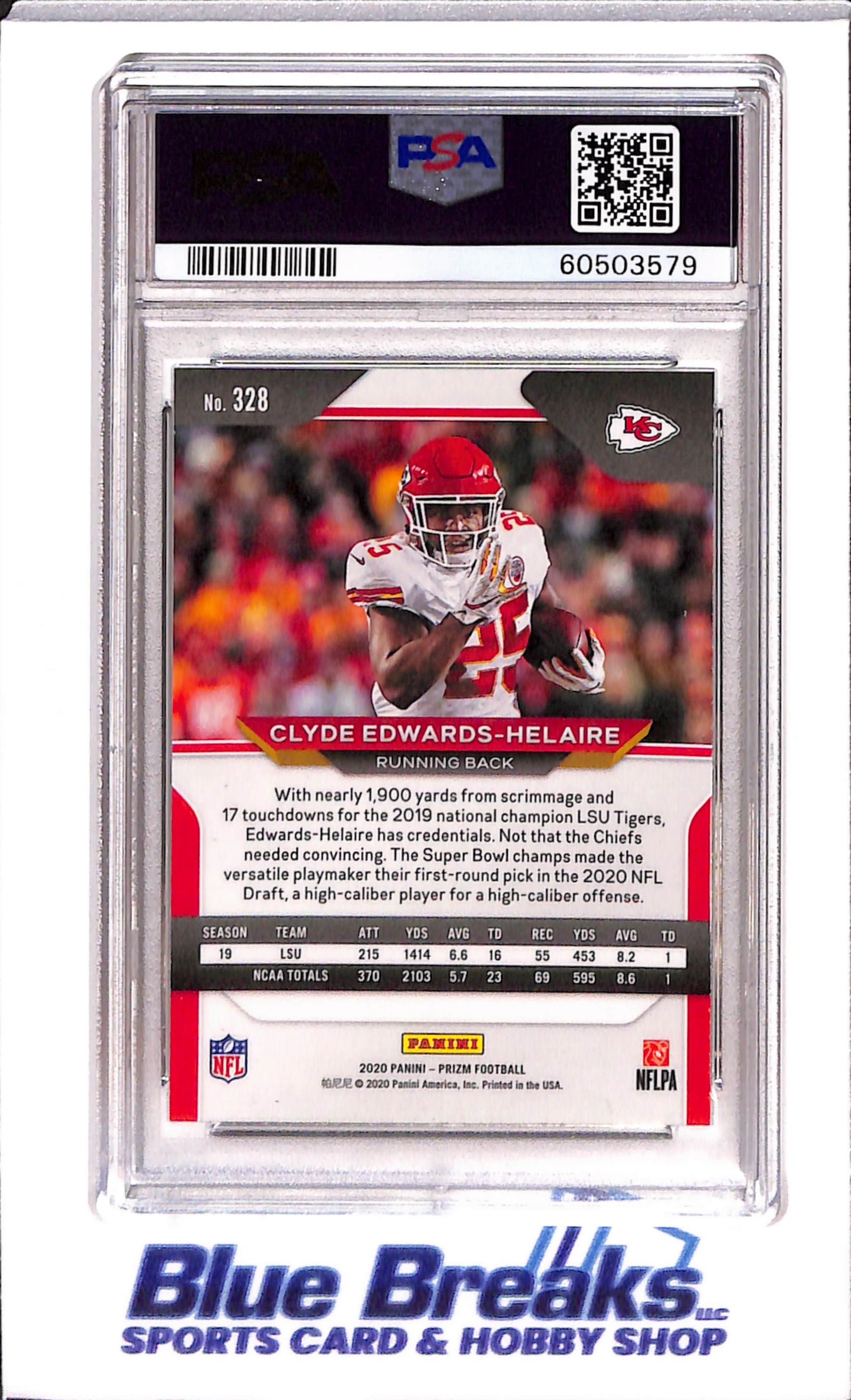 2020 Panini - Prizm - Clyde Edwards-Helaire - RC - #328 - football - Chiefs