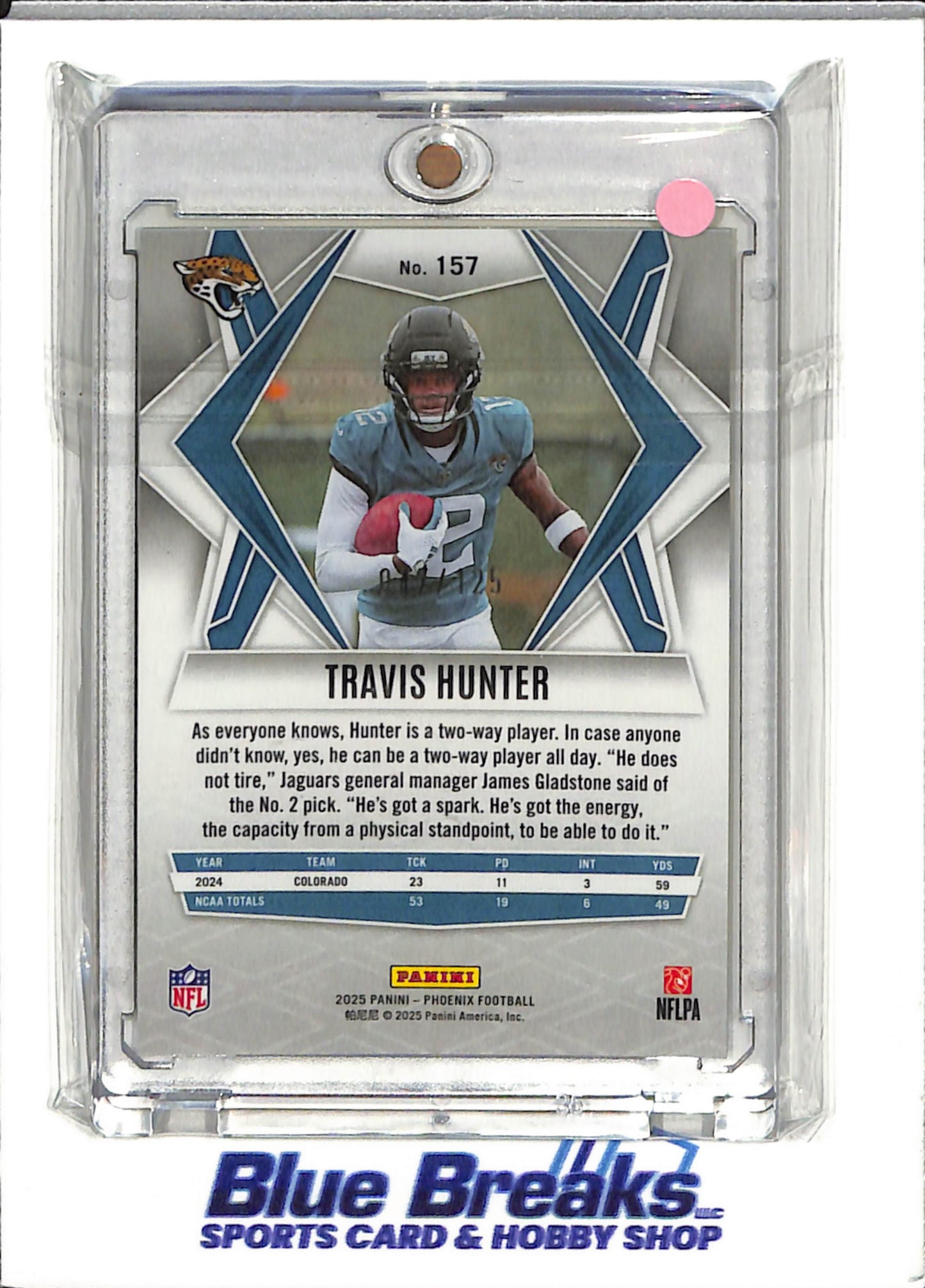 2025 Panini - Travis Hunter - Phoenix - Jacksonville Jaguars - Football - #157 - Yellow - 47/125