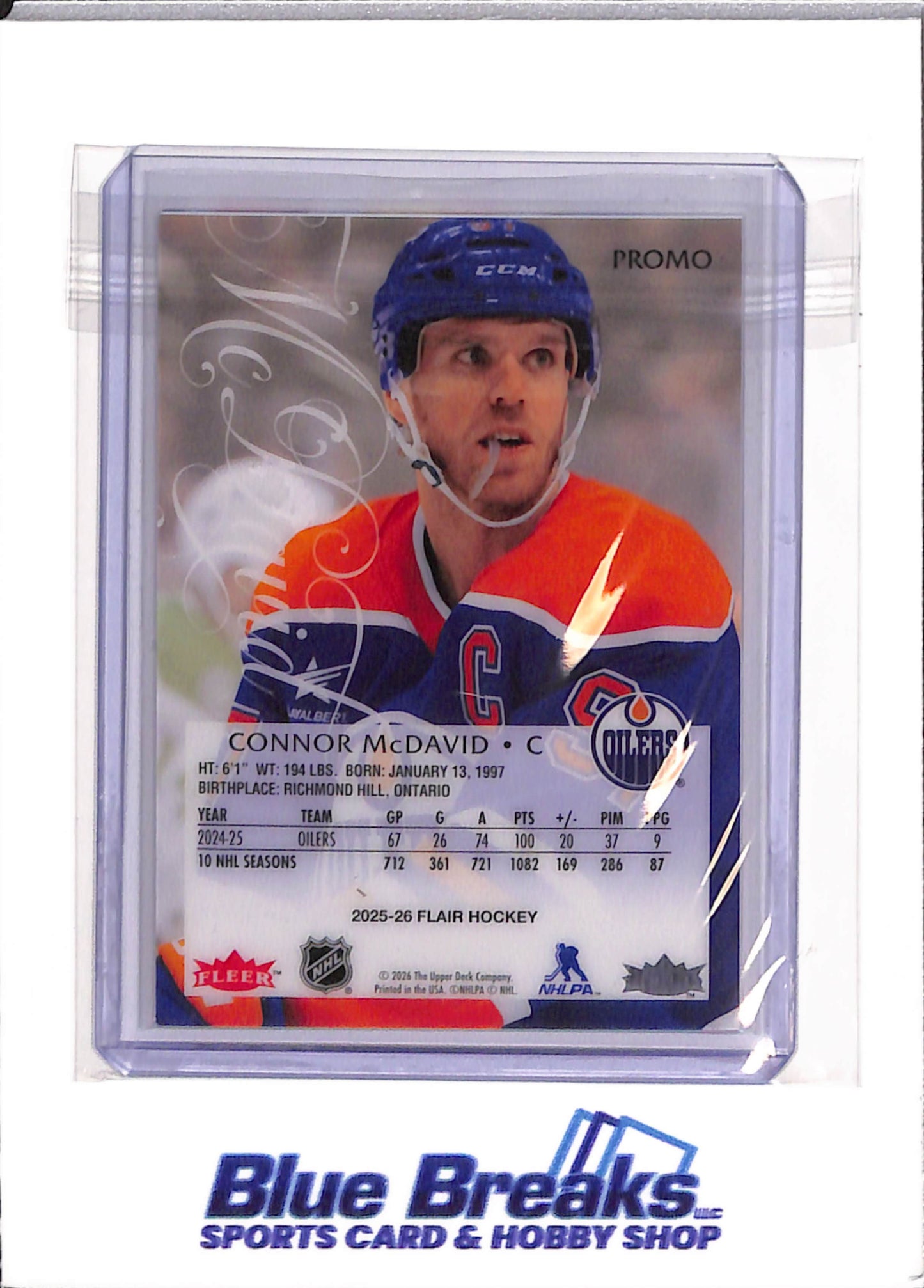 2026 Upper Deck - Fleer - Flair - Connor McDavid - promo sample - hockey - Oilers