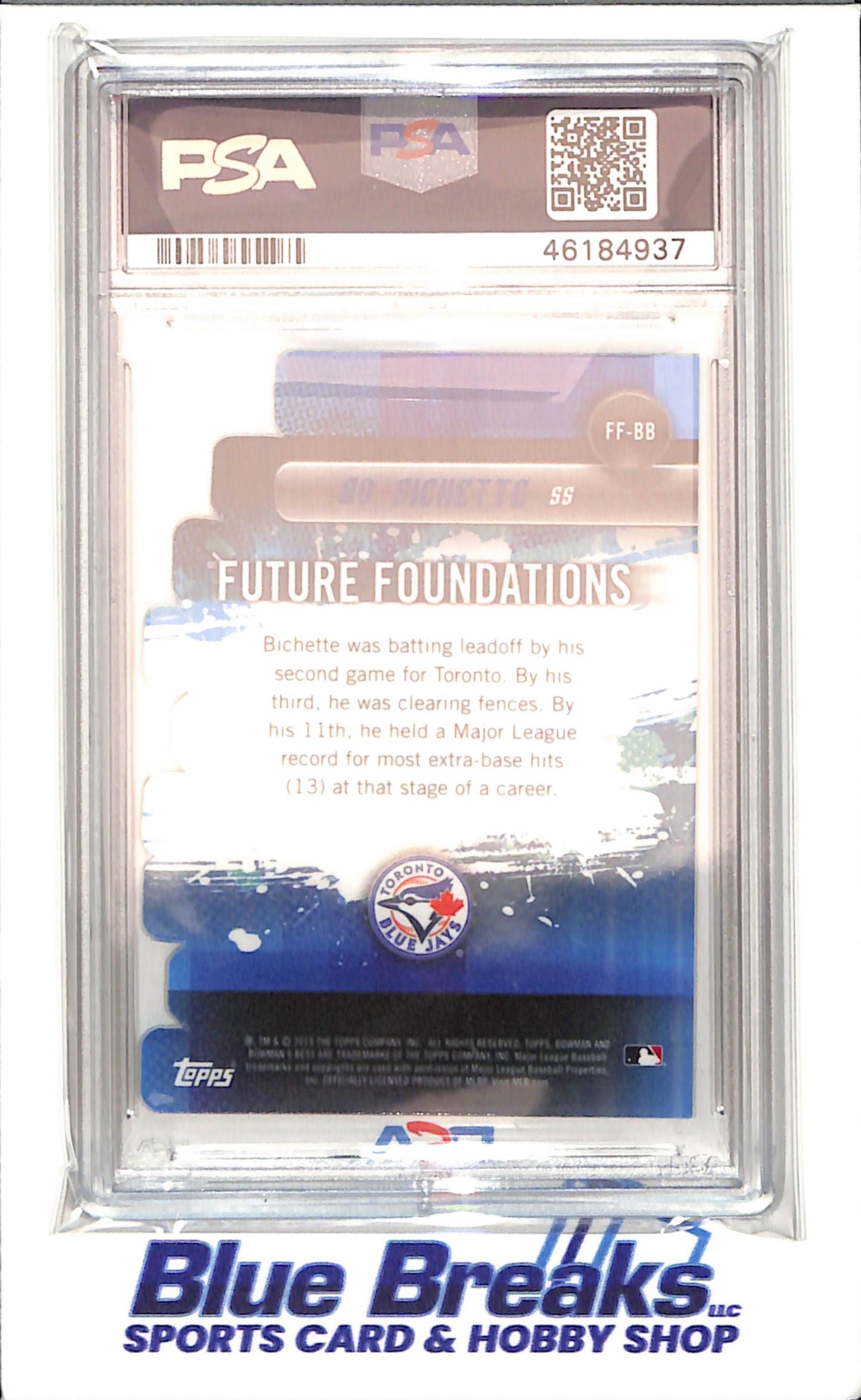 2019 Bowman's Best - Future Foundations - Die Cut - Bo Bichette - #FF-BB - PSA 9 - baseball - Blue Jays