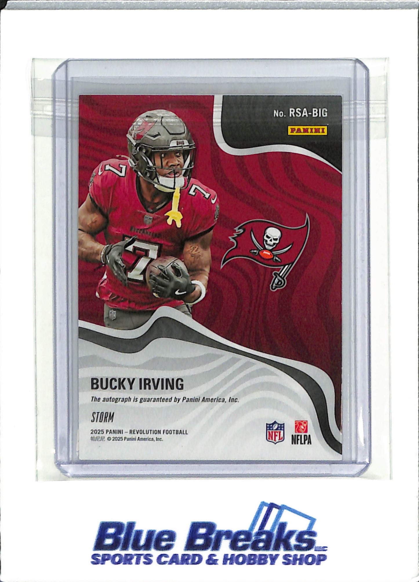 2025 Panini - Revolution - Storm - Bucky Irving - auto - #RSA-BIG - football - Buccaneers - drop
