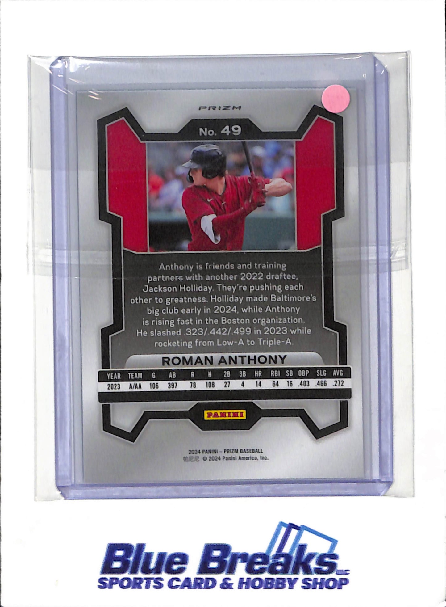 2024 Panini - Prizm - green - Roman Anthony - #49 - baseball - Red Sox