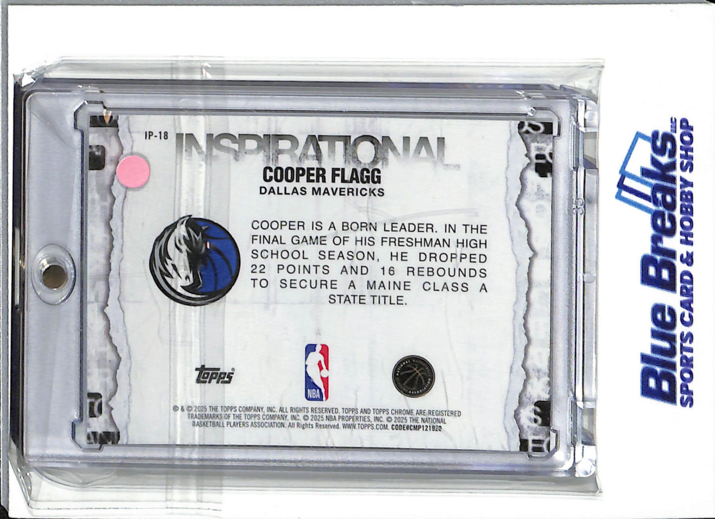 2025 Topps Chrome - Cooper Flagg - #IP-18 - Mavericks - Basketball