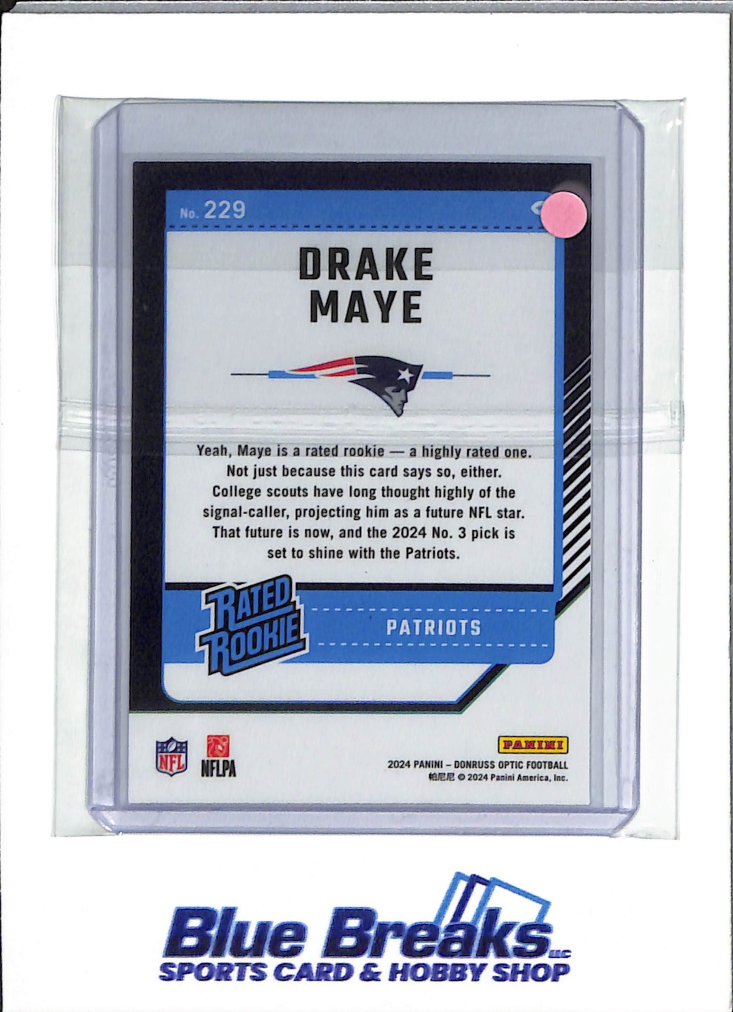 2024 Panini - Donruss Optic - Rated Rookie - Drake Maye - #229 - football - Patriots
