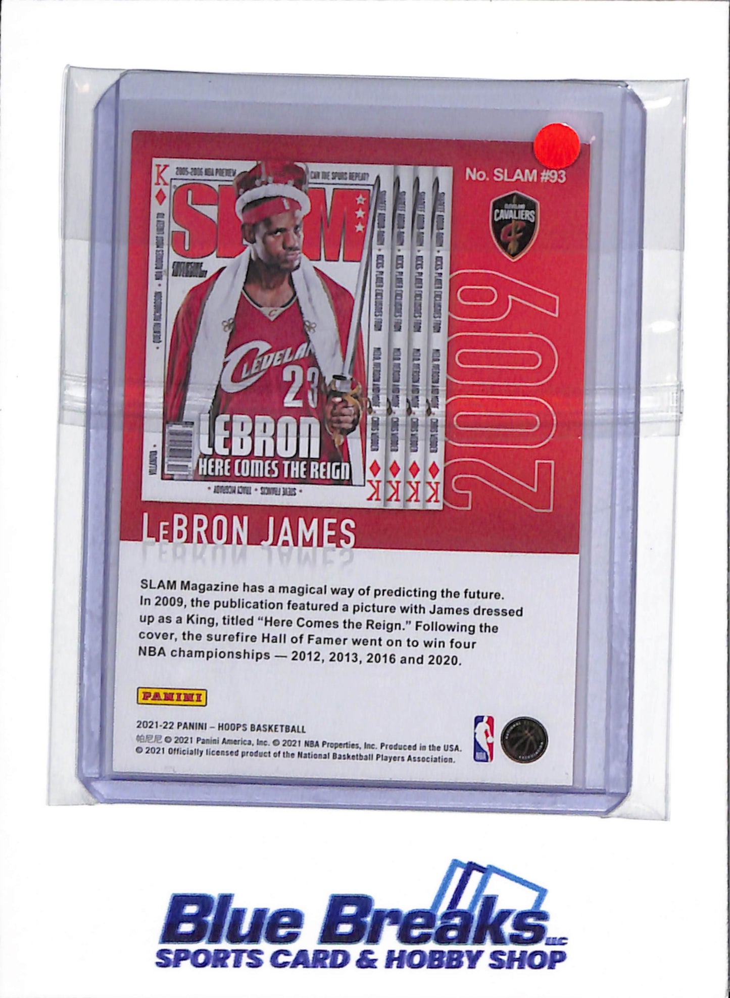 2021-22 Panini Hoops - SLAM magazine - LeBron James - #SLAM 93 - basketball - Cavaliers