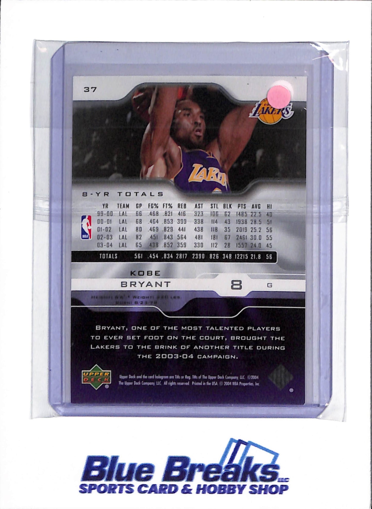 2004 Upper Deck - Diamond Prosigs Collection - Kobe Bryant - #37 - basketball - Lakers