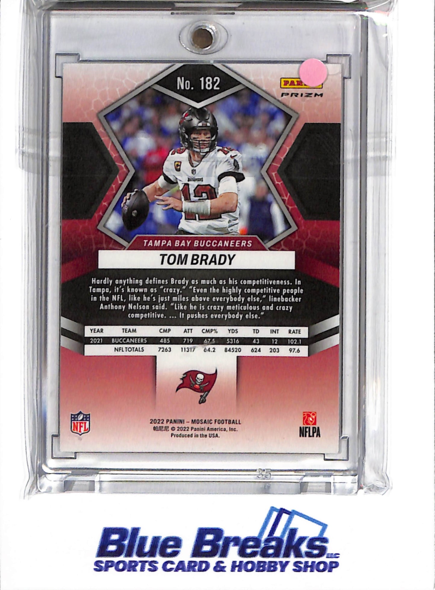 2022 Panini - Mosaic - red mosaic - Tom Brady - #182 - football - Buccaneers