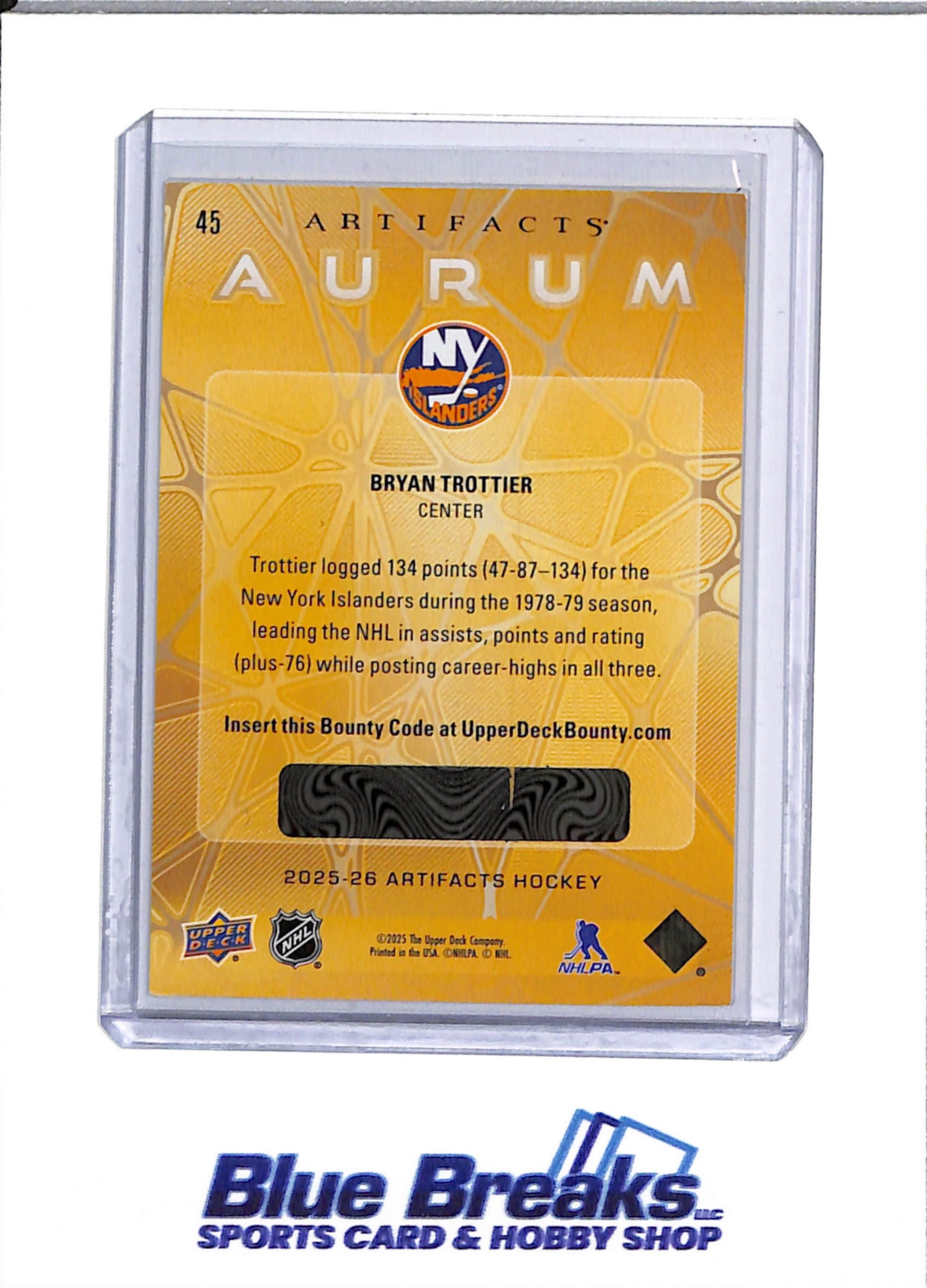 2025 Upper Deck - Artifacts Aurum - Gold - Bryan Trottier - #45 - Ice Hockey - Islanders
