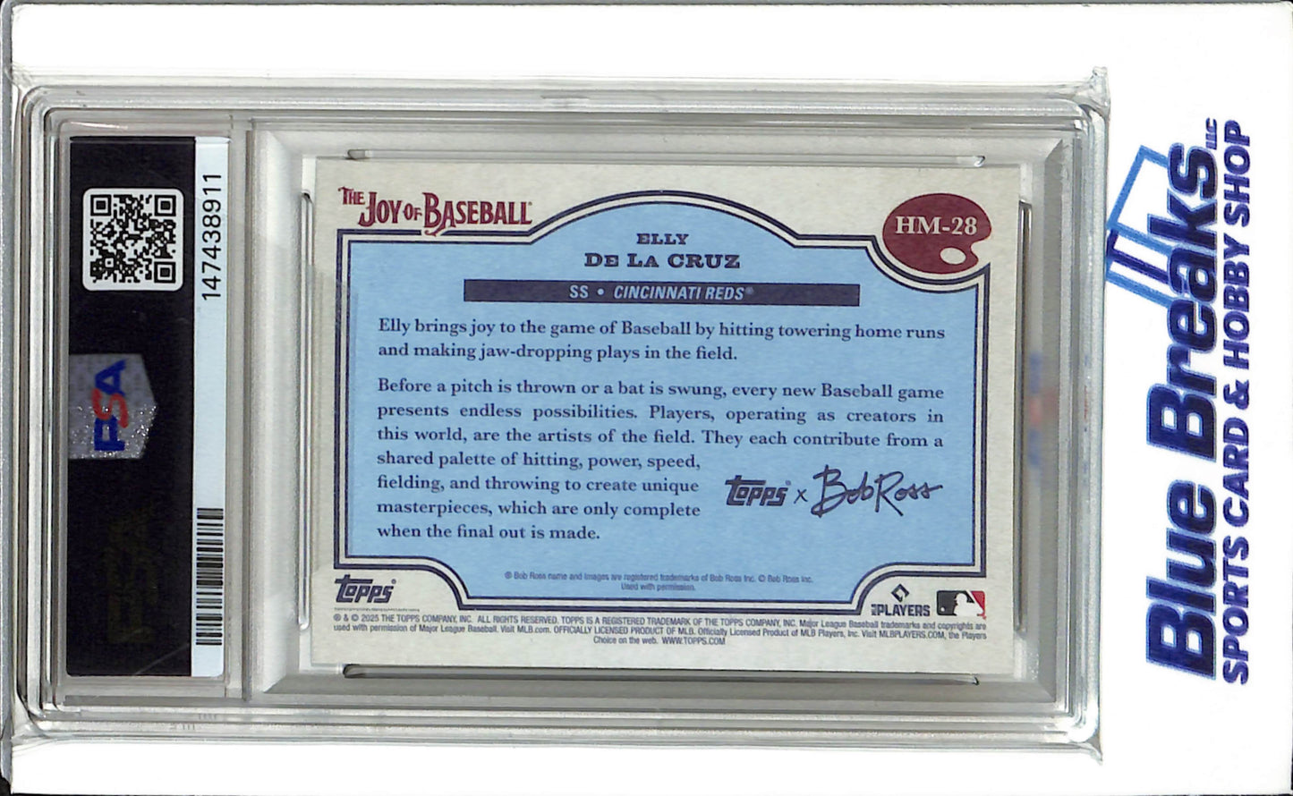 2025 Topps X Bob Ross - Happy Mistakes - Elly De La Cruz - #HM-28 - PSA 10 - Baseball - Reds