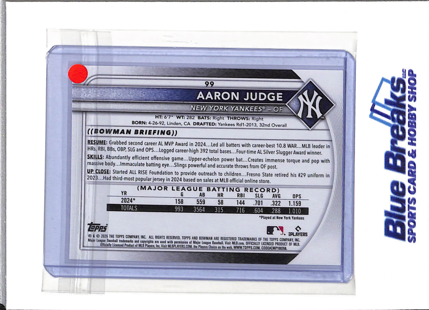 2025 Bowman - Purple Paisley - Aaron Judge - 088/199 - #99 - Baseball - Yankees