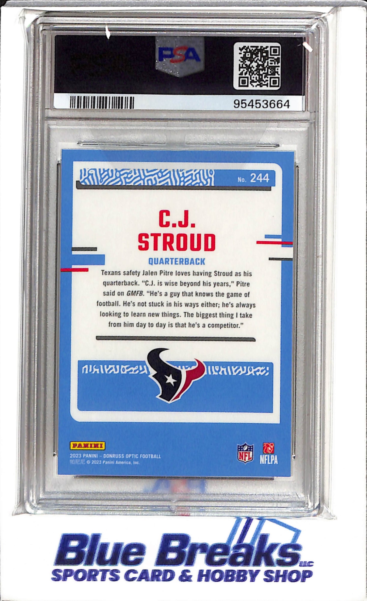 2023 Panini Donruss - Optic - C.J. Stroud - #244 - PSA10 - Football - Texans