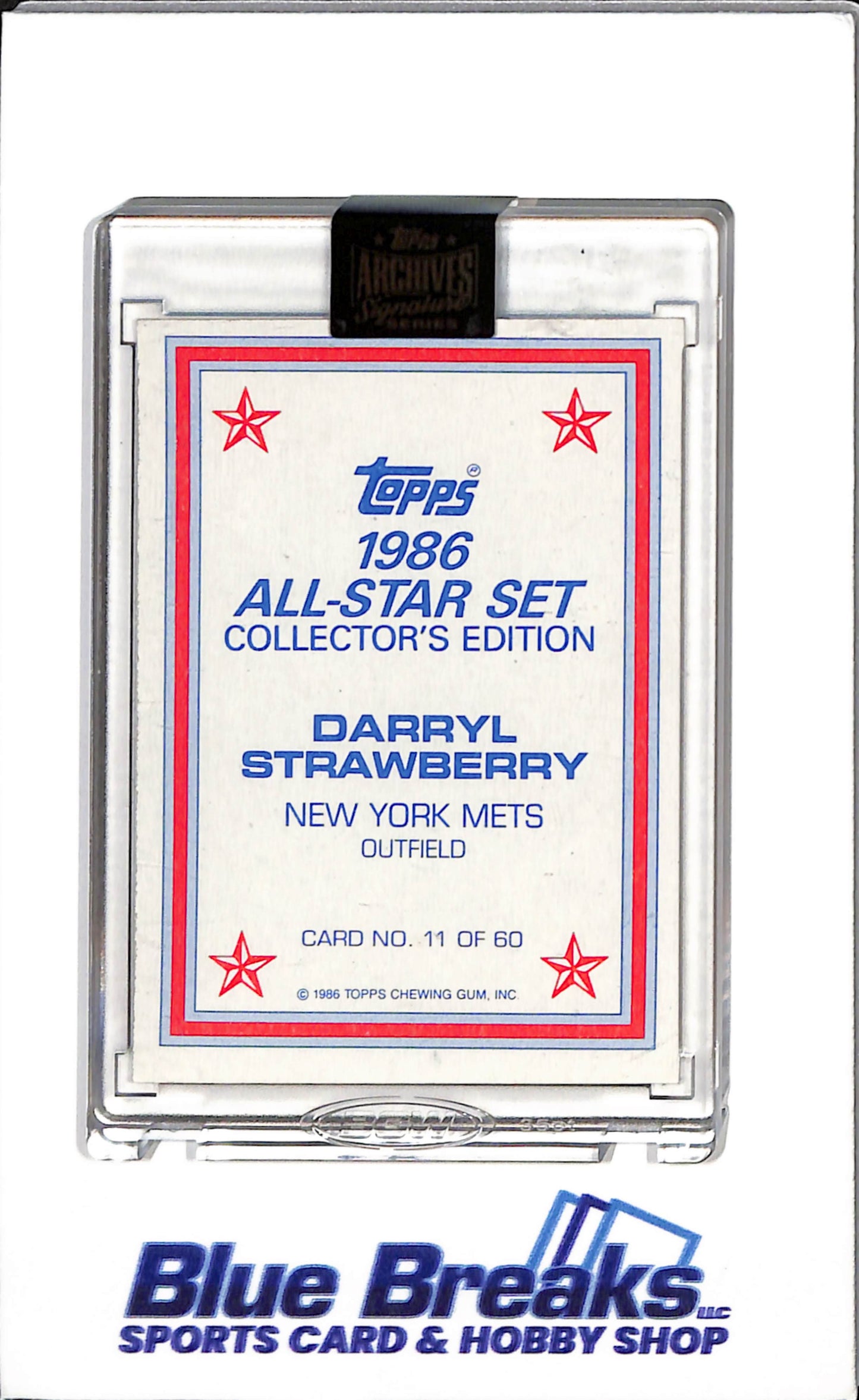 2022 Topps - Archives Signature - Darryl Strawberry - 1/1 - #11 of 60 - Baseball - Mets