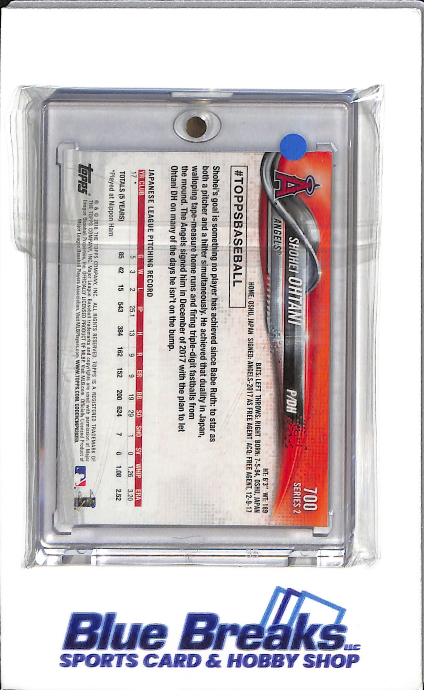 2018 Topps Series 2 - Rookie Card - Shohei Ohtani - #700 - Baseball - Angels