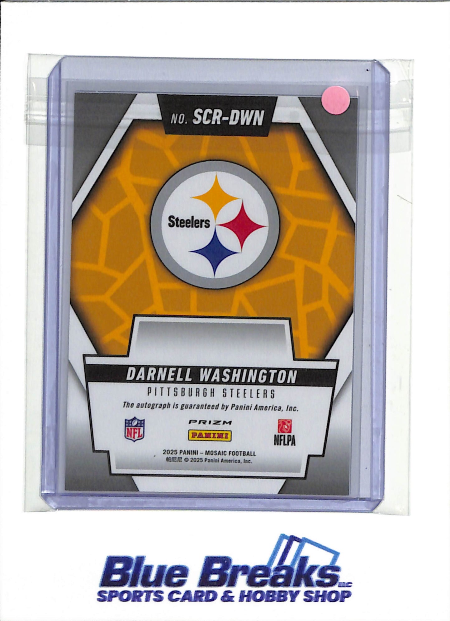 2025 Panini - Mosaic - Scripts - Geometric - Darnell Washington - auto - #SCR-DWN - Football - Steelers