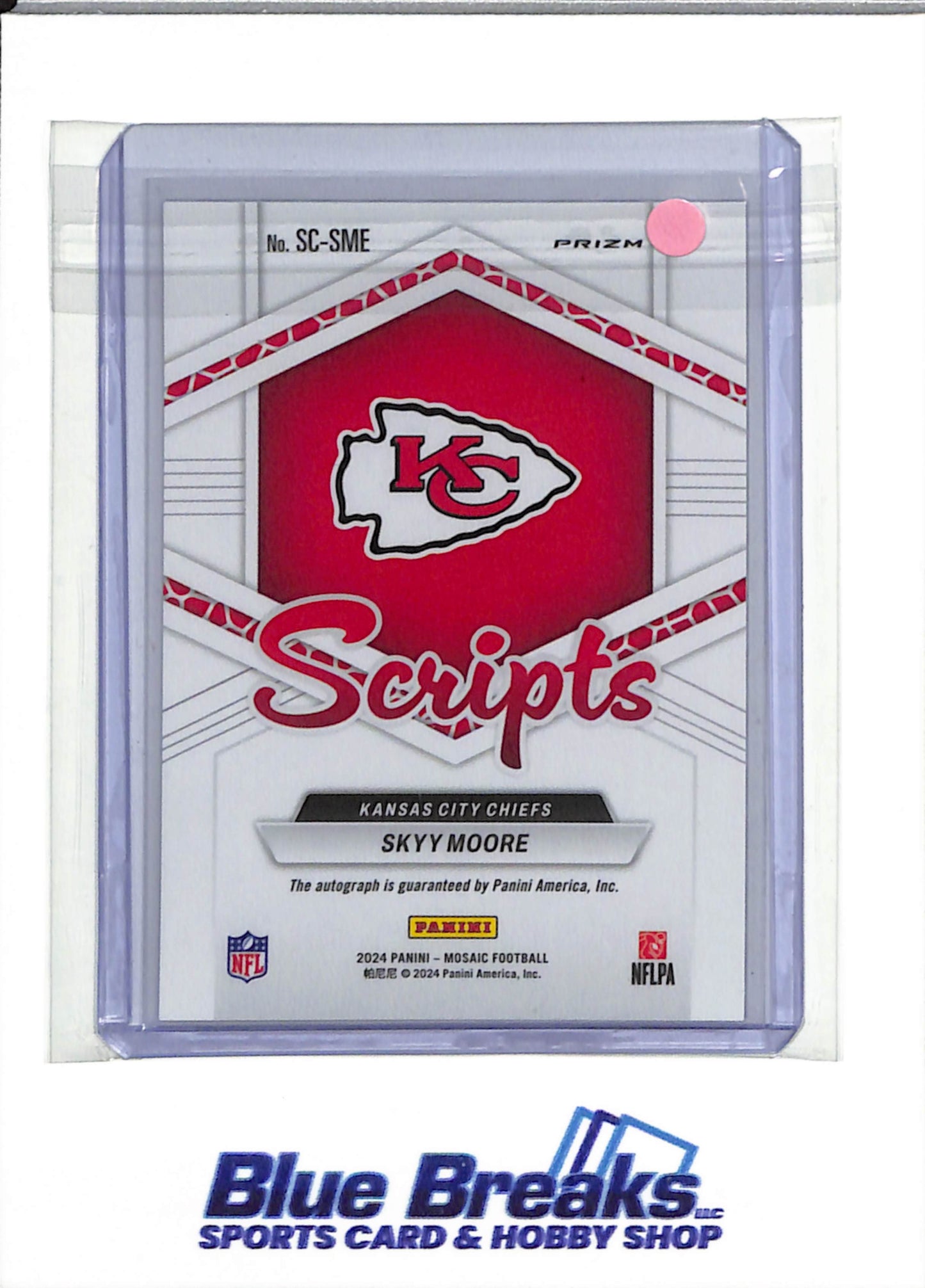 2024 Panini Prizm - Mosaic Scripts Geometric - Skyy Moore - auto - #SC-SME - Football - Chiefs