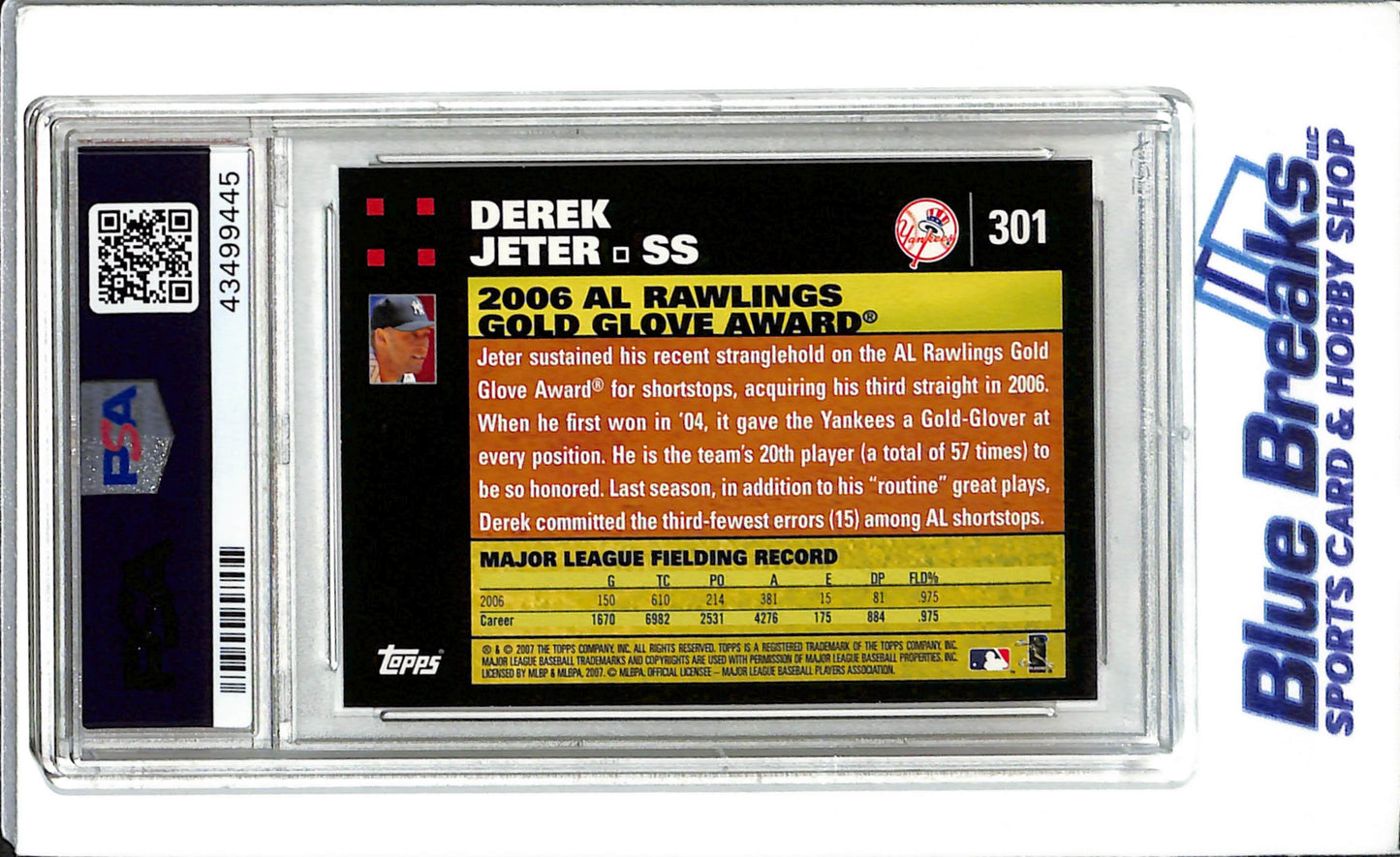 2007 Topps - Derek Jeter - #301 - PSA 9 - baseball - New York Yankees