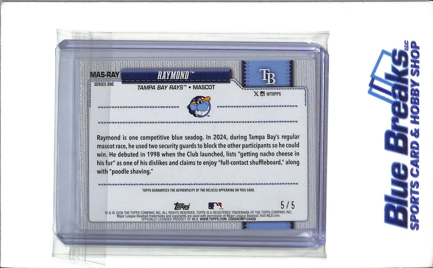 2026 Topps - Series One - Celebration - red - Raymond - relic - 5/5 - #MAS-RAY - baseball - Rays
