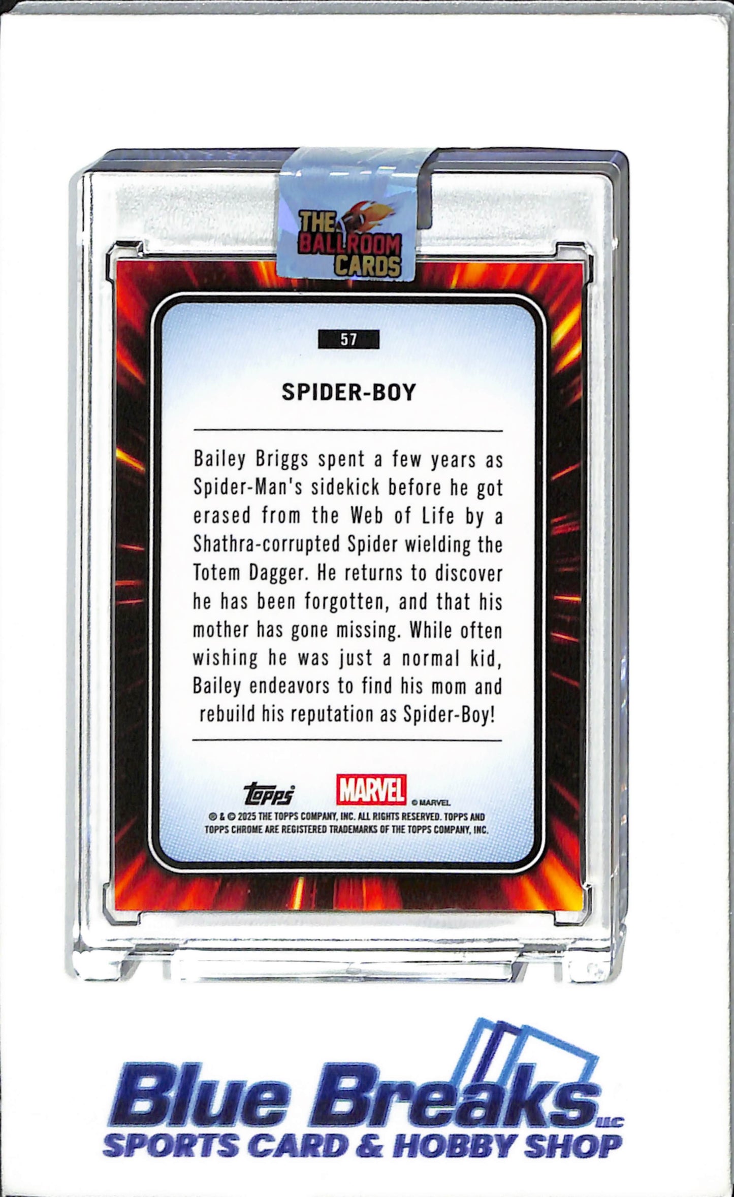 2025 Topps Chrome - Marvel - Blue Red Spider Web Refractor - Spider-Boy - 20/62 - #57 - Spiderman - Marvel - Entertainment
