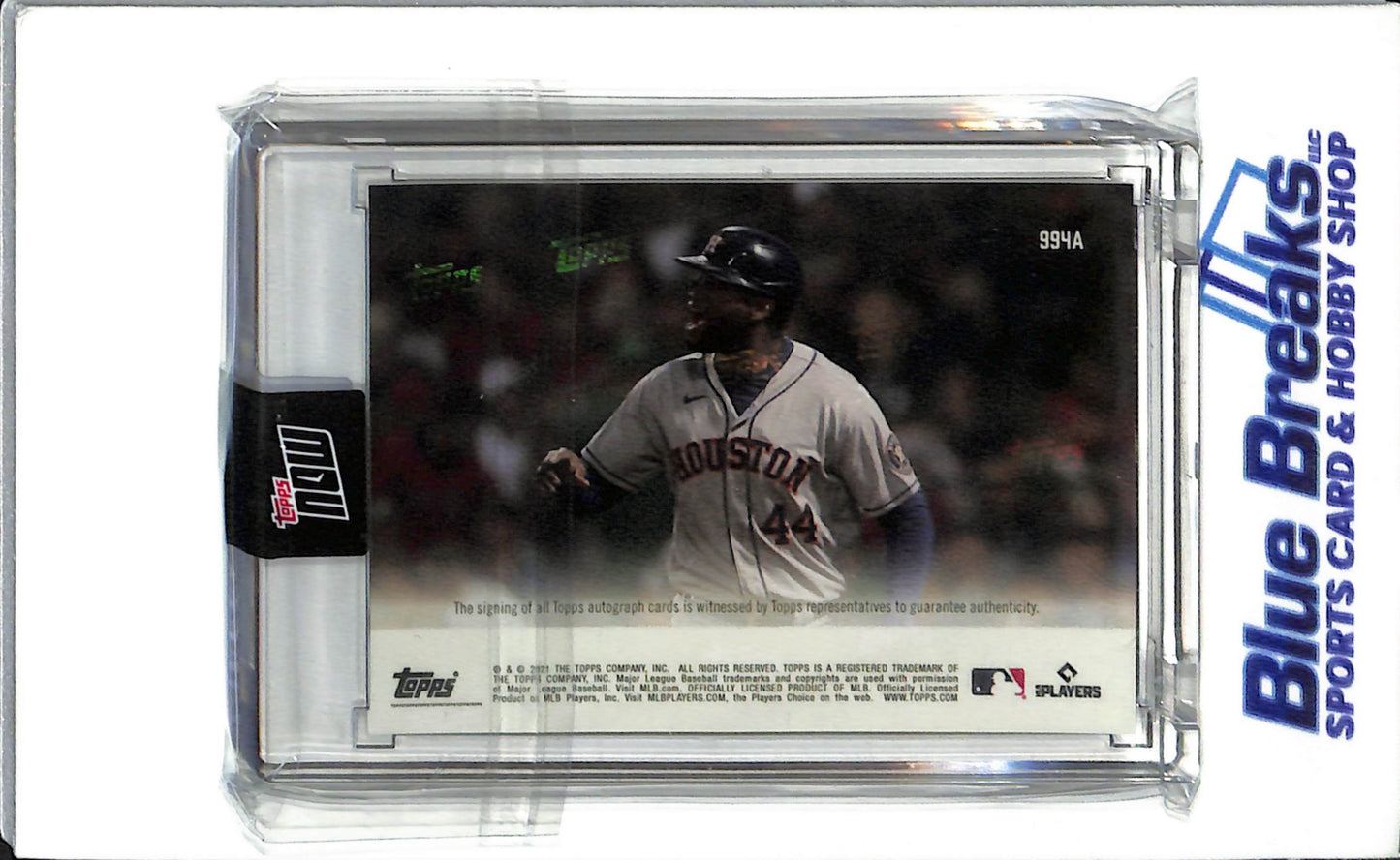 2021 Topps Now - HR Highlights - Yordan Alvarez - auto - 60/99 - #994A - Baseball - Houston Astros