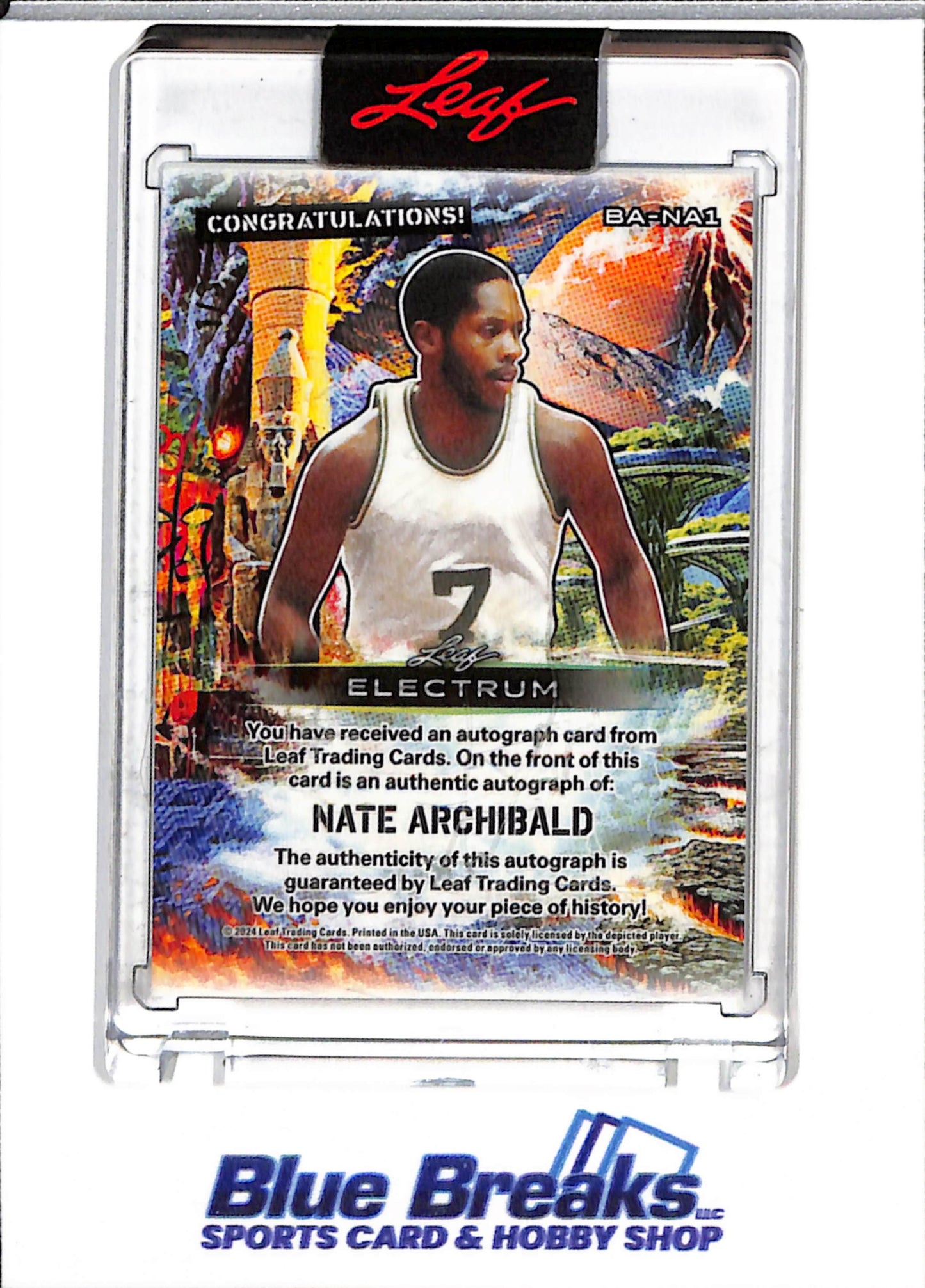 2024 Leaf - Electrum - Silver Auto - Nate Archibald - #BA-NA1 - Basketball - Celtics - drop