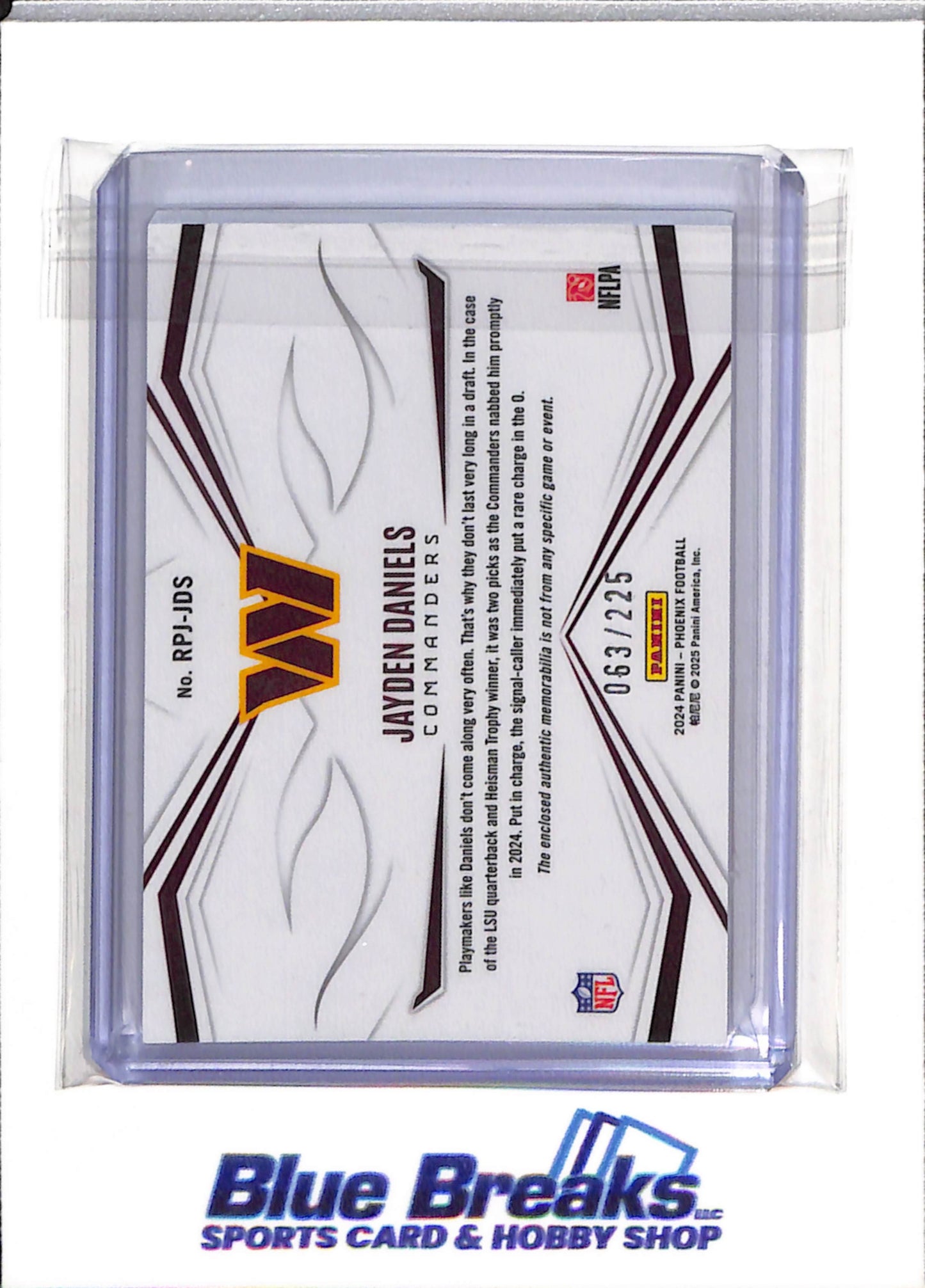 2024 - Panini - Rookie Phenom - Silver Relic - Jayden Daniels - 063/225 - #RPJ-JDS - Football - Commanders - drop