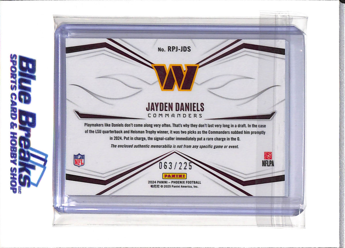 2024 - Panini - Rookie Phenom - Silver Relic - Jayden Daniels - 063/225 - #RPJ-JDS - Football - Commanders