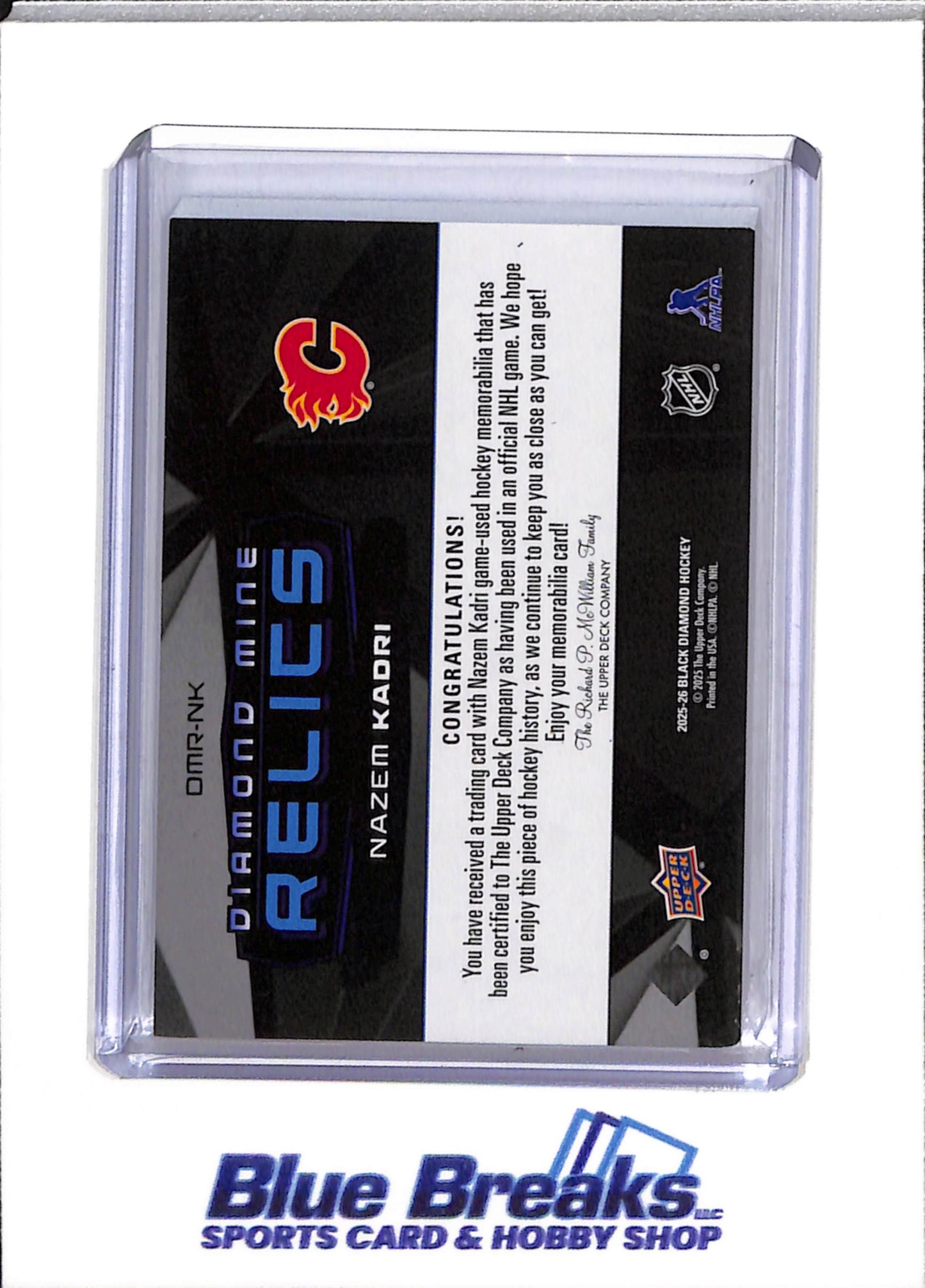 2025-26 Upper Deck - Black Diamond - Diamond Mine Relics - Nazem Kadri - #DMR-NK - Ice Hockey - Flames - drop