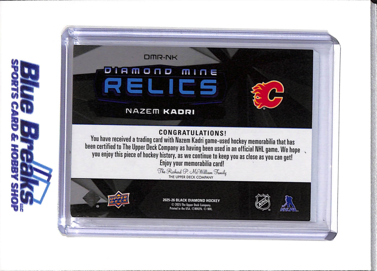 2025-26 Upper Deck - Black Diamond - Diamond Mine Relics - Nazem Kadri - #DMR-NK - Ice Hockey - Flames