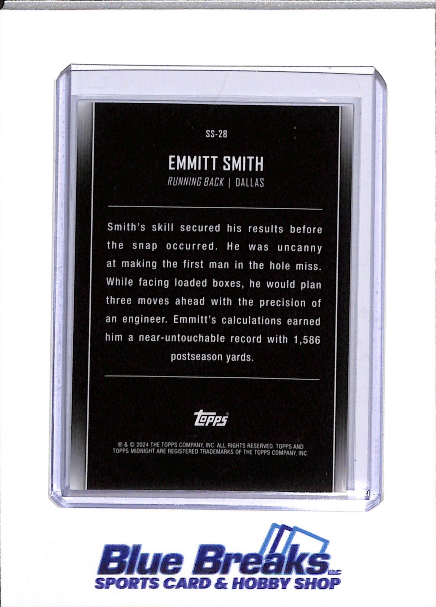 2024 Topps - Midnight - Orange/Yellow - Star Studded - Emmitt Smith - 40/75 - #SS-28 - Football - Cowboys - drop