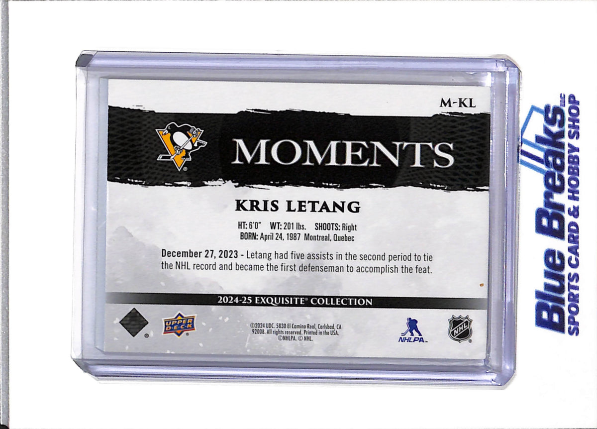 2024 Upper Deck - Exquisite Collections Moments - Kris Letang - 82/99 - #M-KL - Ice Hockey - Penguins