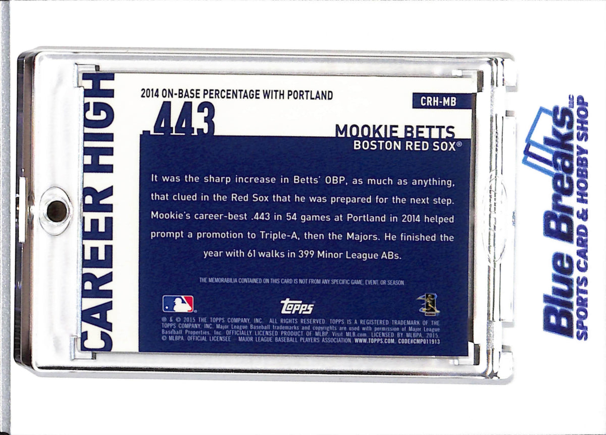 2015 Topps - Career High - Relic Patch - Mookie Betts - #CRH-MB - Baseball - Red Sox