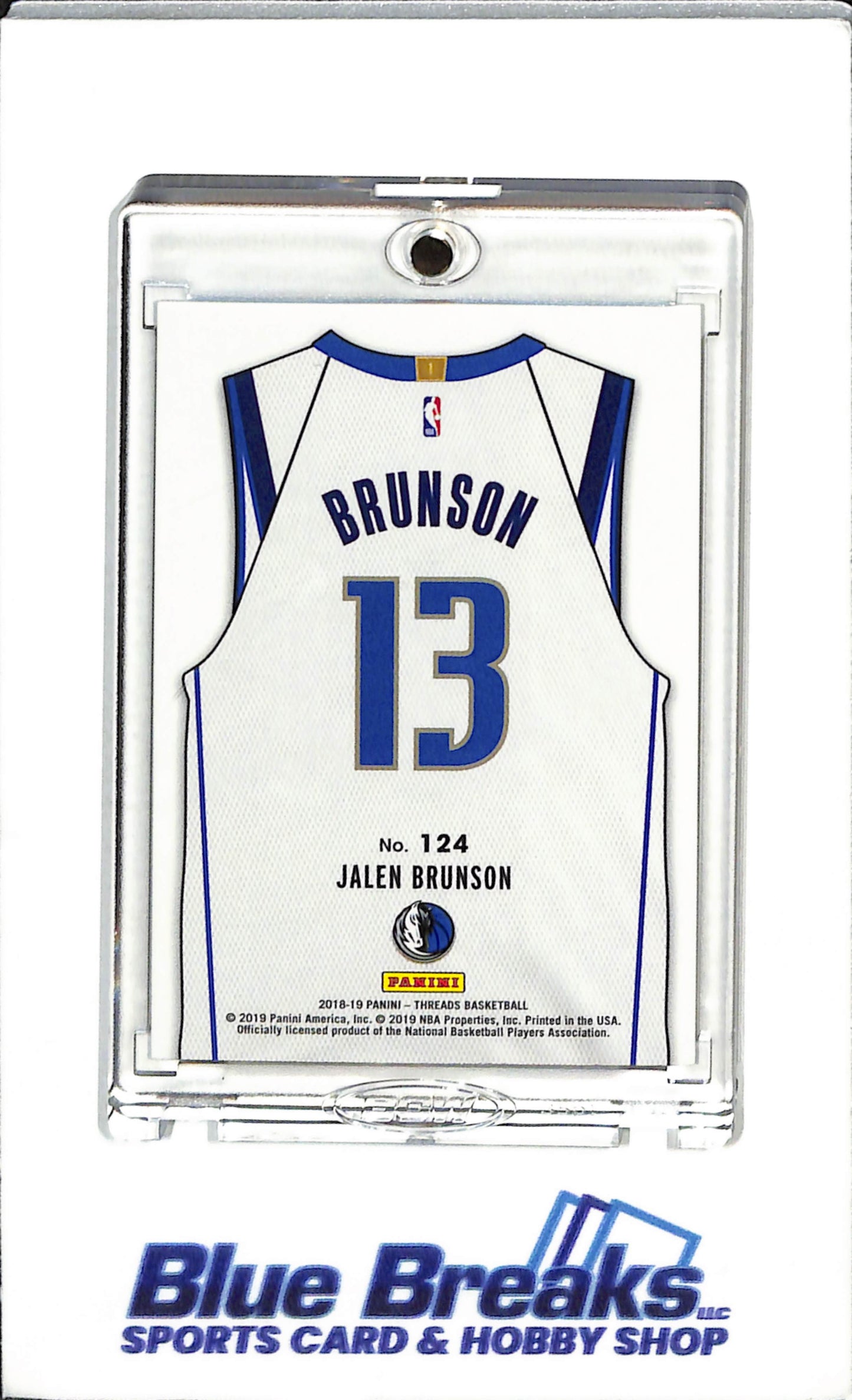 2019 Panini - Threads - Silver Dazzle - Jalen Brunson - #124 - Basketball - Mavericks - drop