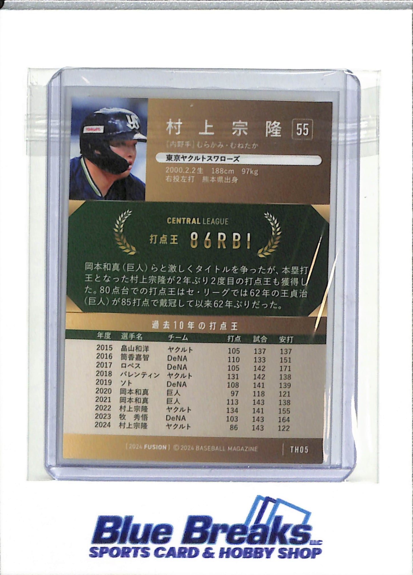 2024 Fusion - Title Holder - Munetaka Murakami - #TH05 - Baseball - Swallows - drop
