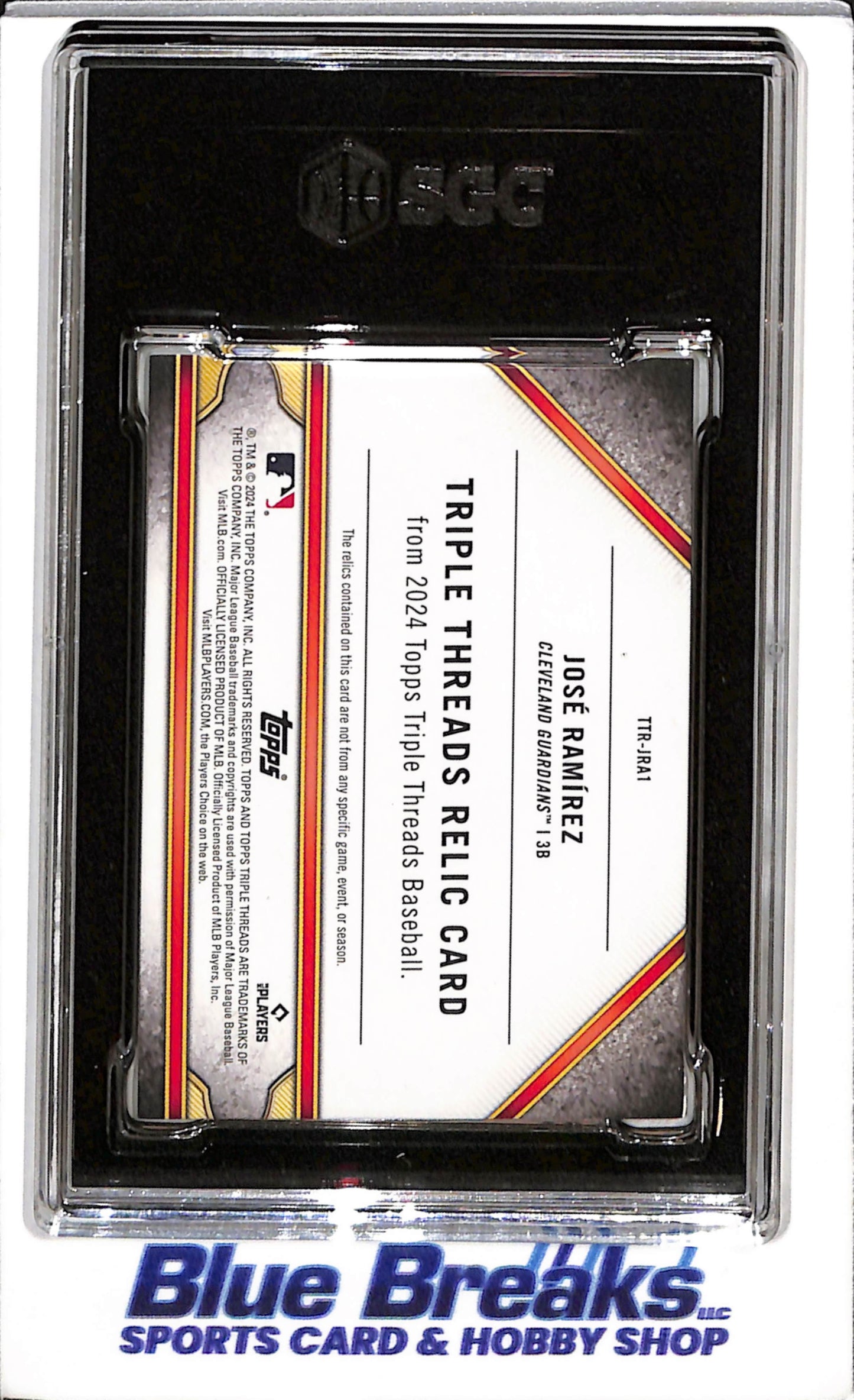 2024 Topps - Triple Threads - Relics - Amethyst - Jose Ramirez - SGC9.5 - 21/27 - #TTR-JRA1 - Baseball - Guardians - drop